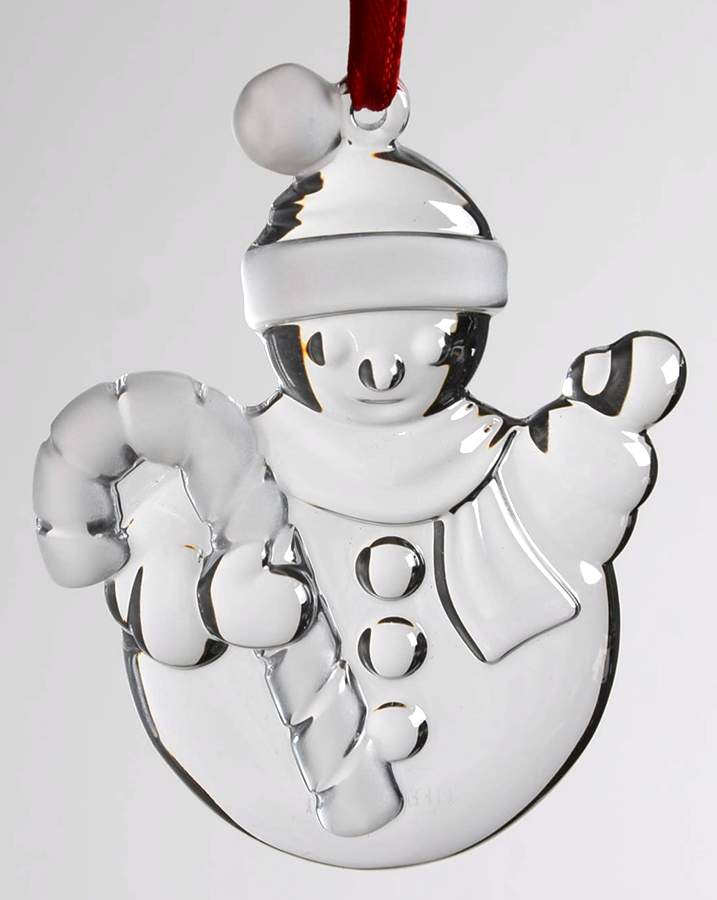 Tiffany & Co Crystal Ornament Snowman With Candy Cane - Boxed by Tiffany-1