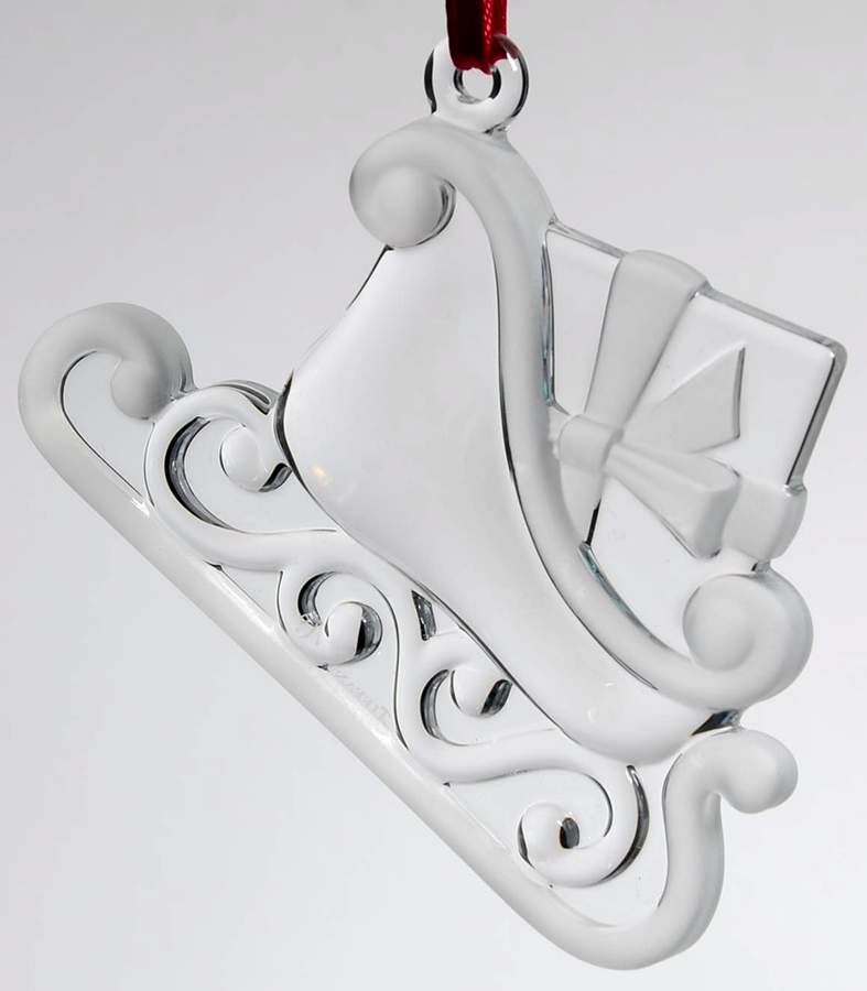 Tiffany & Co Crystal Ornament Sled-Sleigh With Gift - Boxed by Tiffany-1