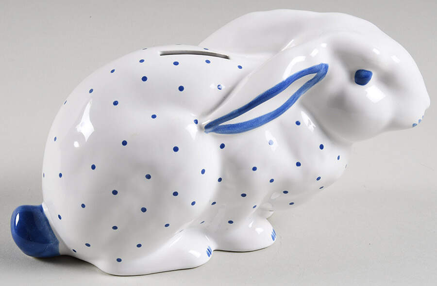 Animal Bank Collection Bunny- Dark Blue (Austria) - No Box by Tiffany-1