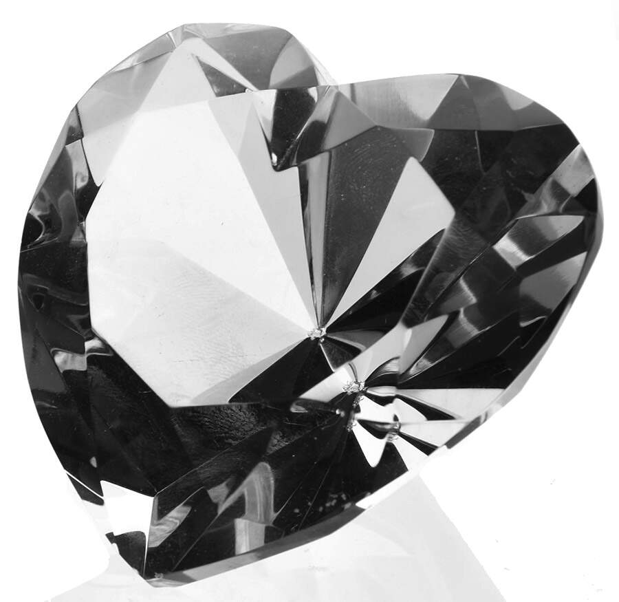Tiffany & Co Crystal Giftware Heart Faceted Paperweight - Boxed by Tiffany-1