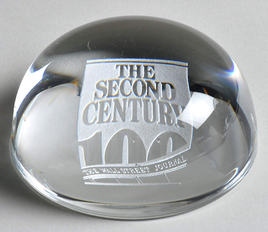 Tiffany & Co Crystal Giftware Wall Street Journal Paperweight - Boxed by Tiffany-1