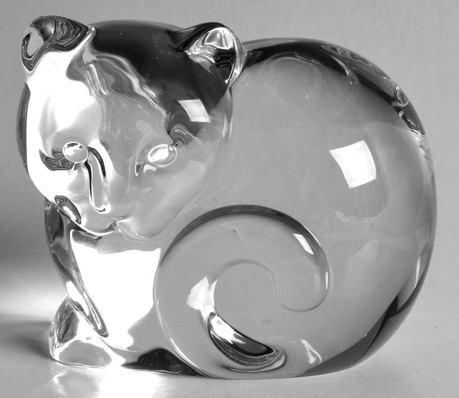Tiffany & Co Crystal Giftware Cat Sitting  - Boxed by Tiffany-1