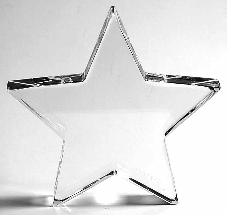 Tiffany & Co Crystal Giftware Star Paperweight-Clear - Boxed by Tiffany-1