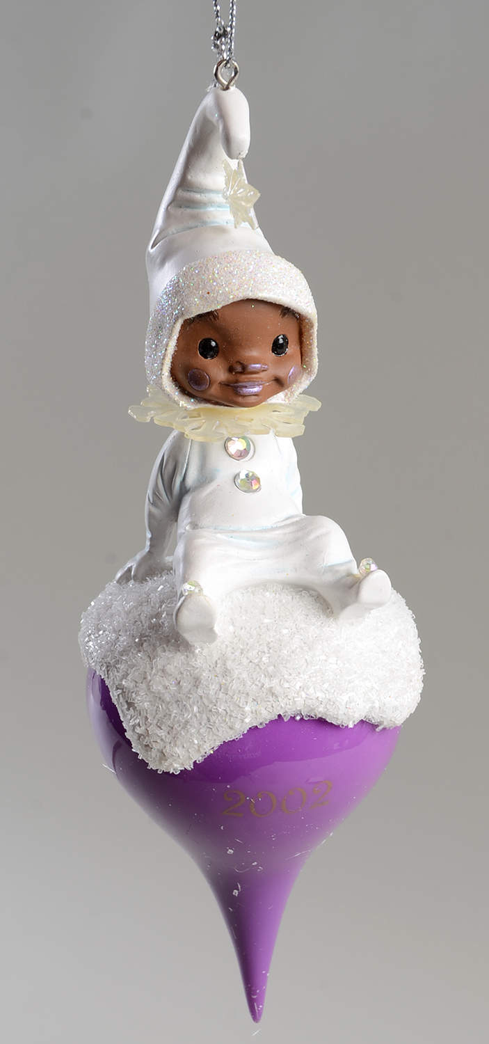 Flakeling Tales Sittin' Pretty-Purple Ornament - With Box by Thomas Blackshear-1