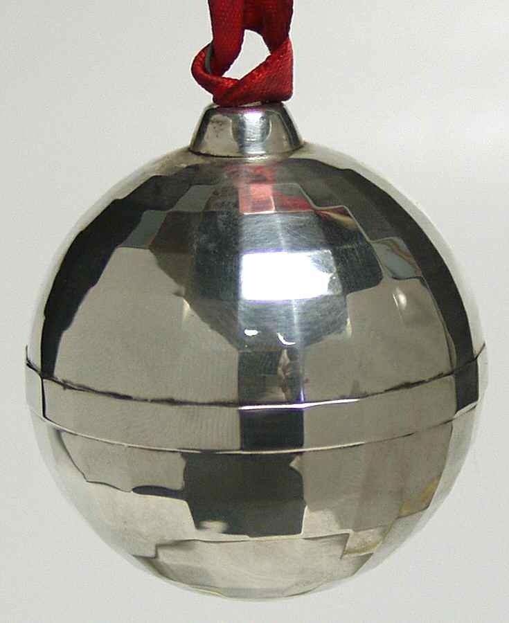 Sterling Ball Ornaments Faceted Ball - No Box by Towle Silver-1