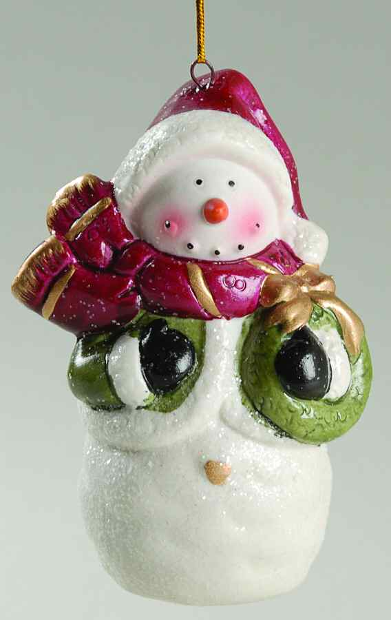 Transpac Ornaments Snowman With Wreath - No Box by Transpac Imports Inc-1