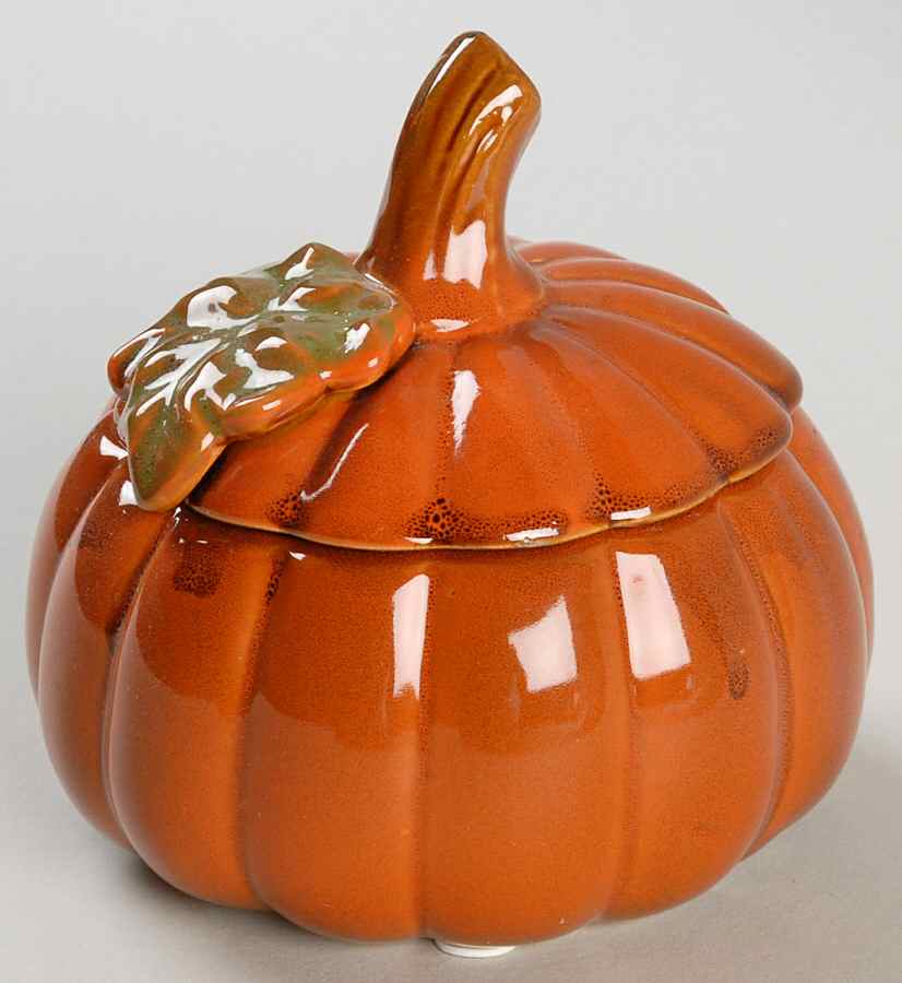 Fall & Harvest Collection Pumpkin W/ Lid-Small - No Box by Transpac Imports Inc-1