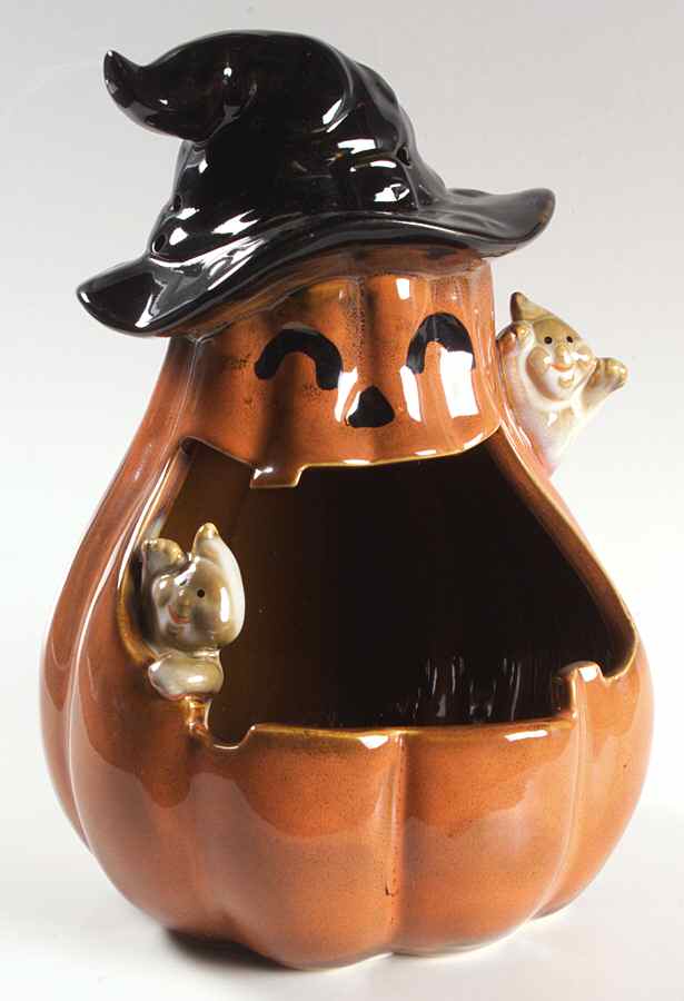 Halloween Fun Pumpkin Candy Container - Boxed by Transpac Imports Inc-1