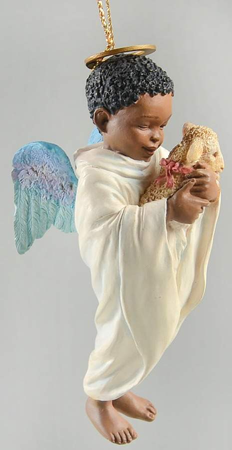 Ebony Visions-Angel Series Ornaments Little Blue Wings - No Box by Thomas Blackshear-1