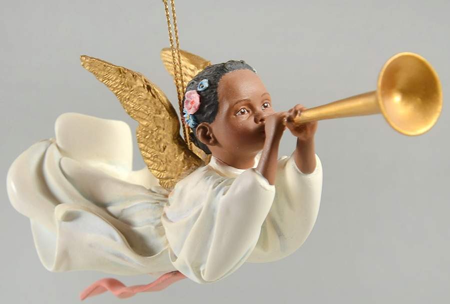 Ebony Visions-Angel Series Ornaments Joy To The World - No Box by Thomas Blackshear-1