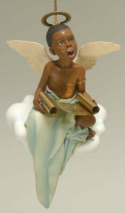 Ebony Visions-Angel Series Ornaments On Wings Of Praise - Boxed by Thomas Blackshear-1