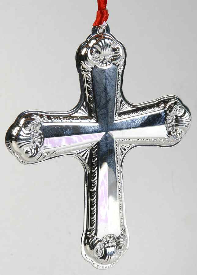 Annual Sterling Ornament 2013 Lamerie Cross - Boxed by Tuttle-1