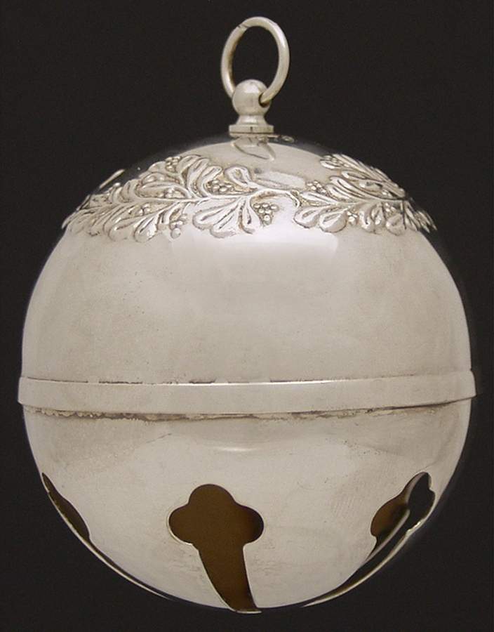 Sleigh Bell-Silverplate Ornament 1979 - With Box by Towle Silver-1