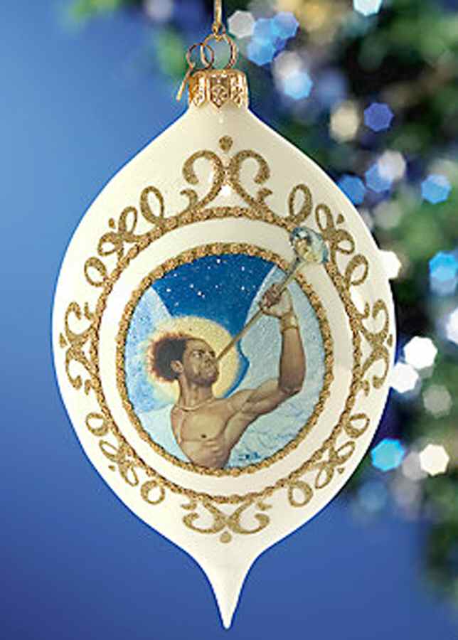 Nativity-Blackshear Circle Angel Gabriel-Glass - Boxed by Thomas Blackshear-1