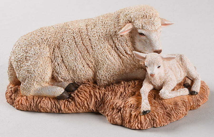 Thomas Blackshear Circle Nativity Nativity Sheep With Lamb - No Box by Thomas Blackshear-1
