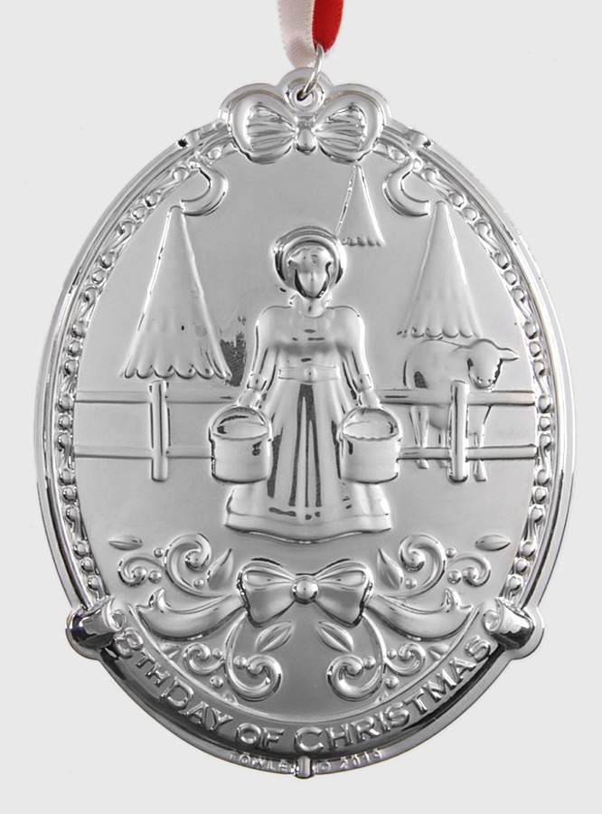 Twelve Days of Christmas Eight Maids A-Milking - Boxed by Towle Silver-1