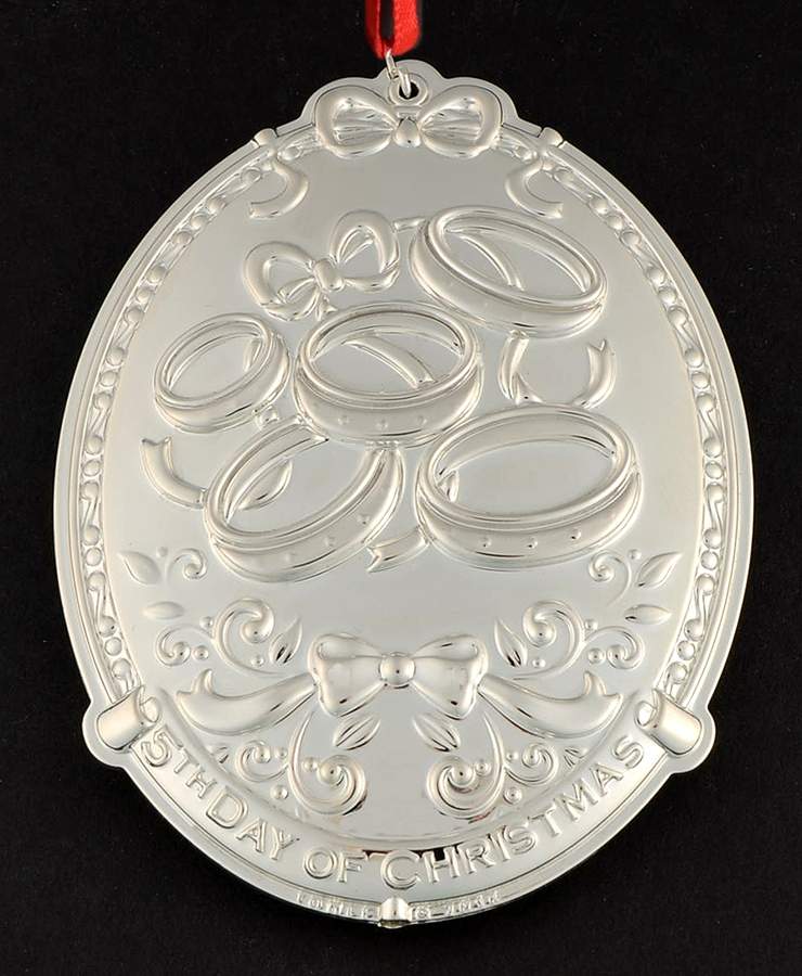Twelve Days of Christmas Five Golden Rings - Boxed by Towle Silver-1
