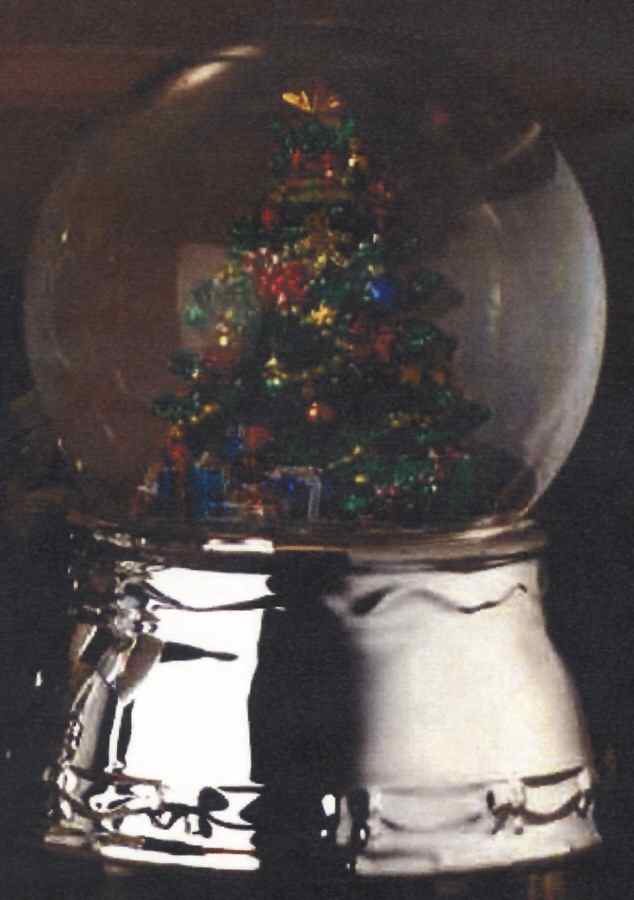 Christmas Snowglobes Christmas Tree -Silent Night - No Box by Towle Silver-1