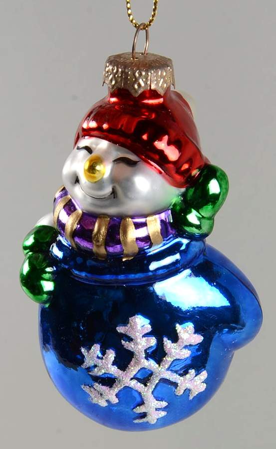 Museum Series Snowman In Blue Mitten - No Box by Thomas Pacconi-1