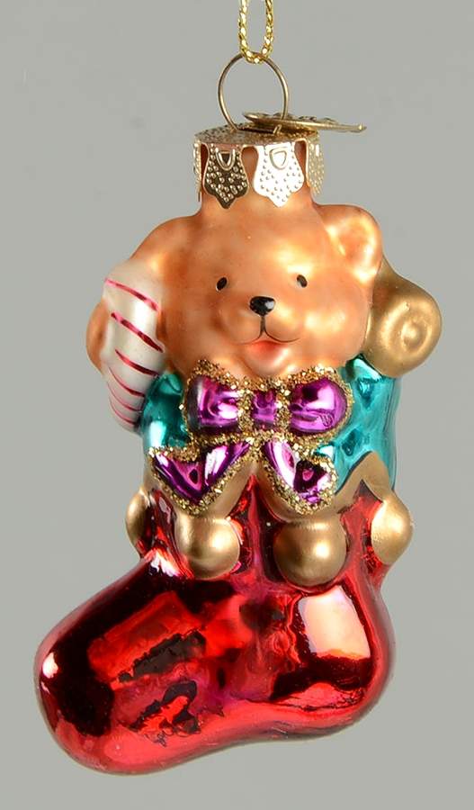 Museum Series Teddy Bear In Red Stocking - No Box by Thomas Pacconi-1