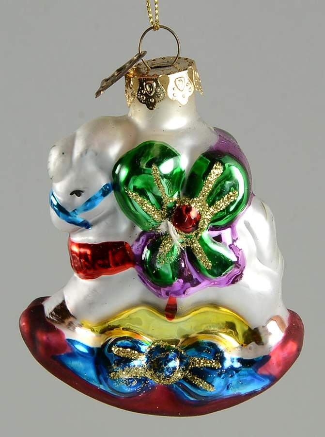 Museum Series White Rocking Horse With Green Ribbon - No Box by Thomas Pacconi-1