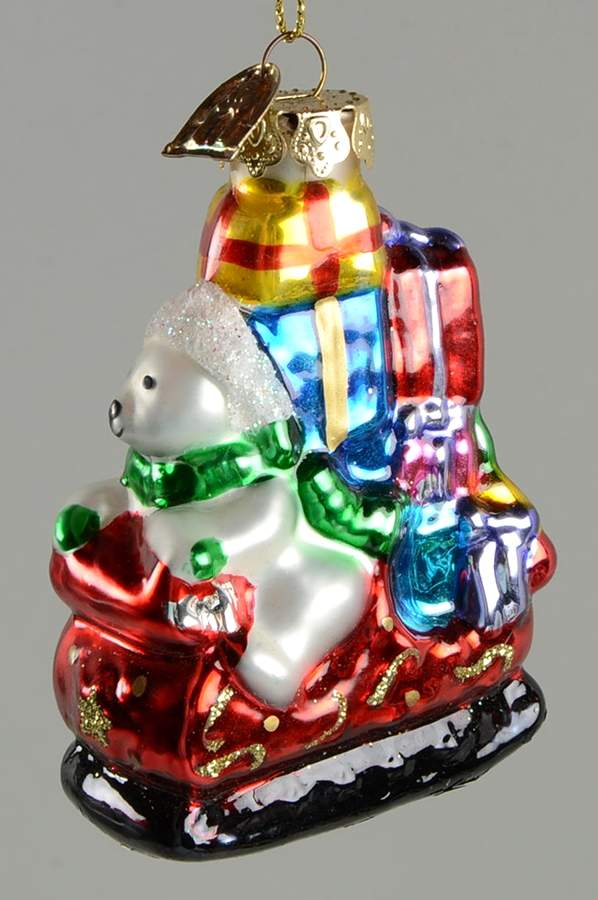Museum Series Polar Bear On Sled With Gifts - No Box by Thomas Pacconi-1