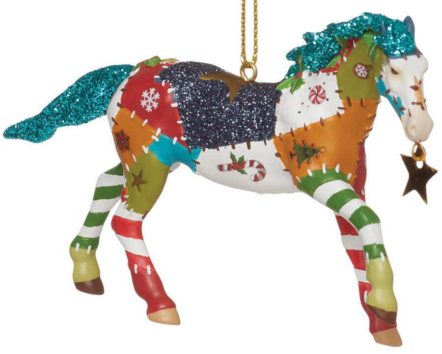 Trail of Painted Ponies Ornaments Holiday Patchwork Pony - Boxed by Trail of Painted Ponies-1