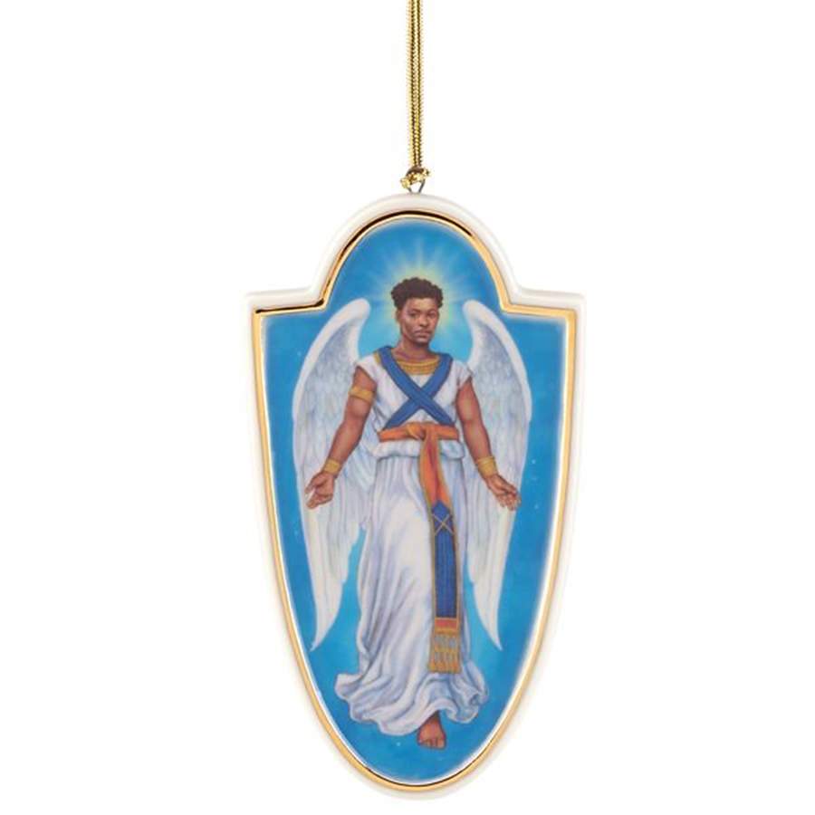 Ebony Visions Porcelain Ornaments His Sentinel Angel - No Box by Thomas Blackshear-1