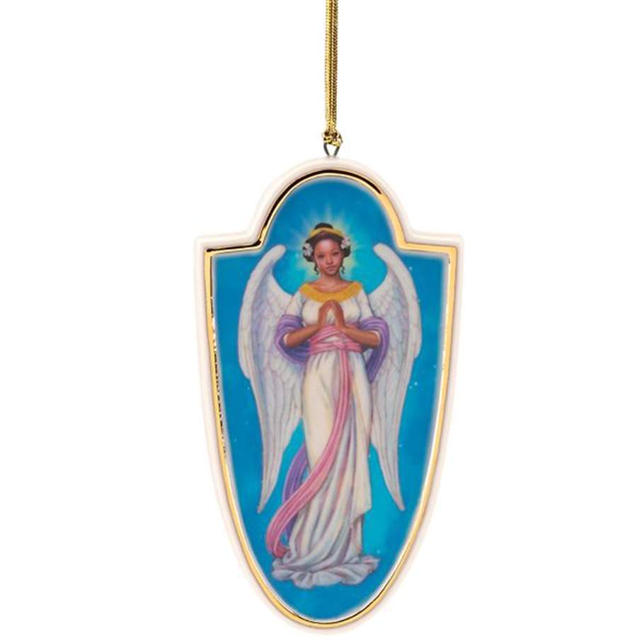Ebony Visions Porcelain Ornaments Her Sentinel Angel - Boxed by Thomas Blackshear-1