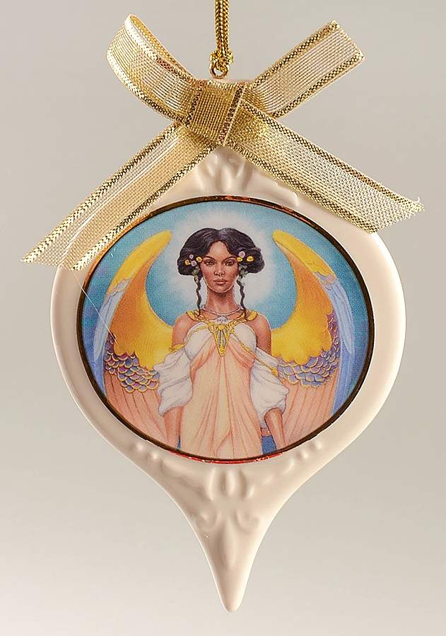 Ebony Visions Porcelain Ornaments Angel Of Grace - Boxed by Thomas Blackshear-1