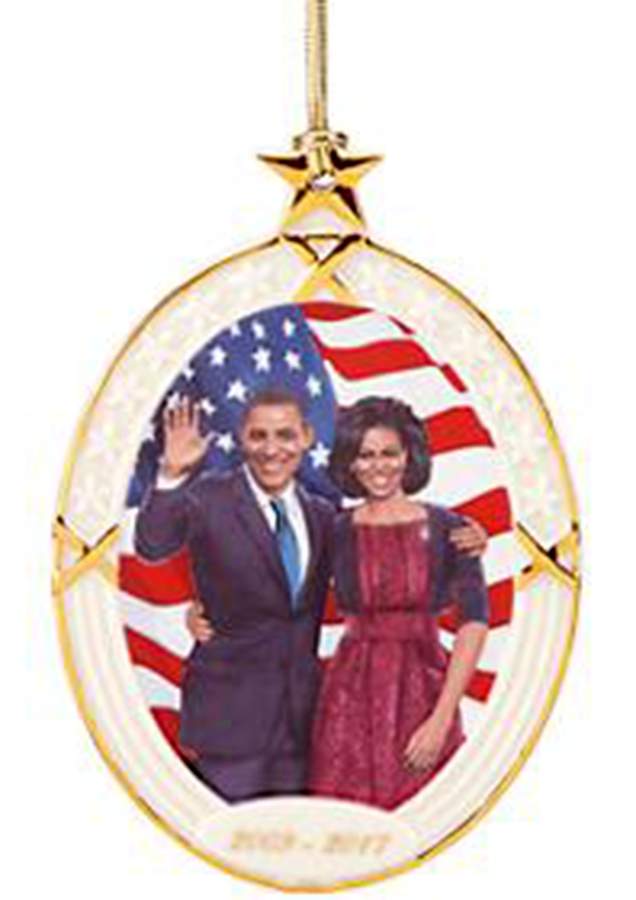 Ebony Visions Porcelain Ornaments President Obama & First Lady - Boxed by Thomas Blackshear-1