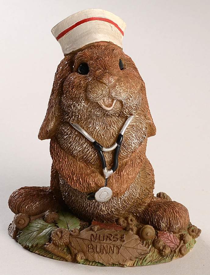 Wolfe Tracks Nurse Bunny - No Box by Tim Wolfe Sculpture-1
