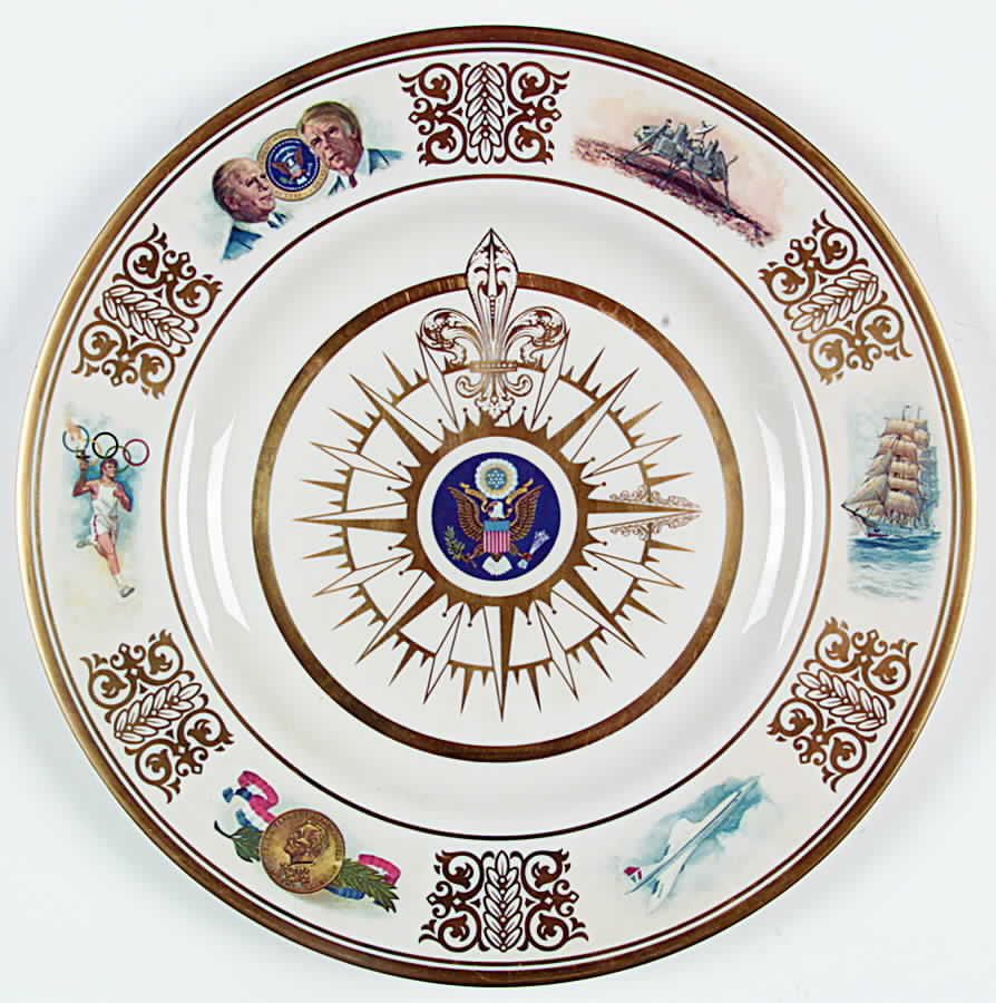 Historical Annual Us Historical Plate - With Box by US Historical Society-1