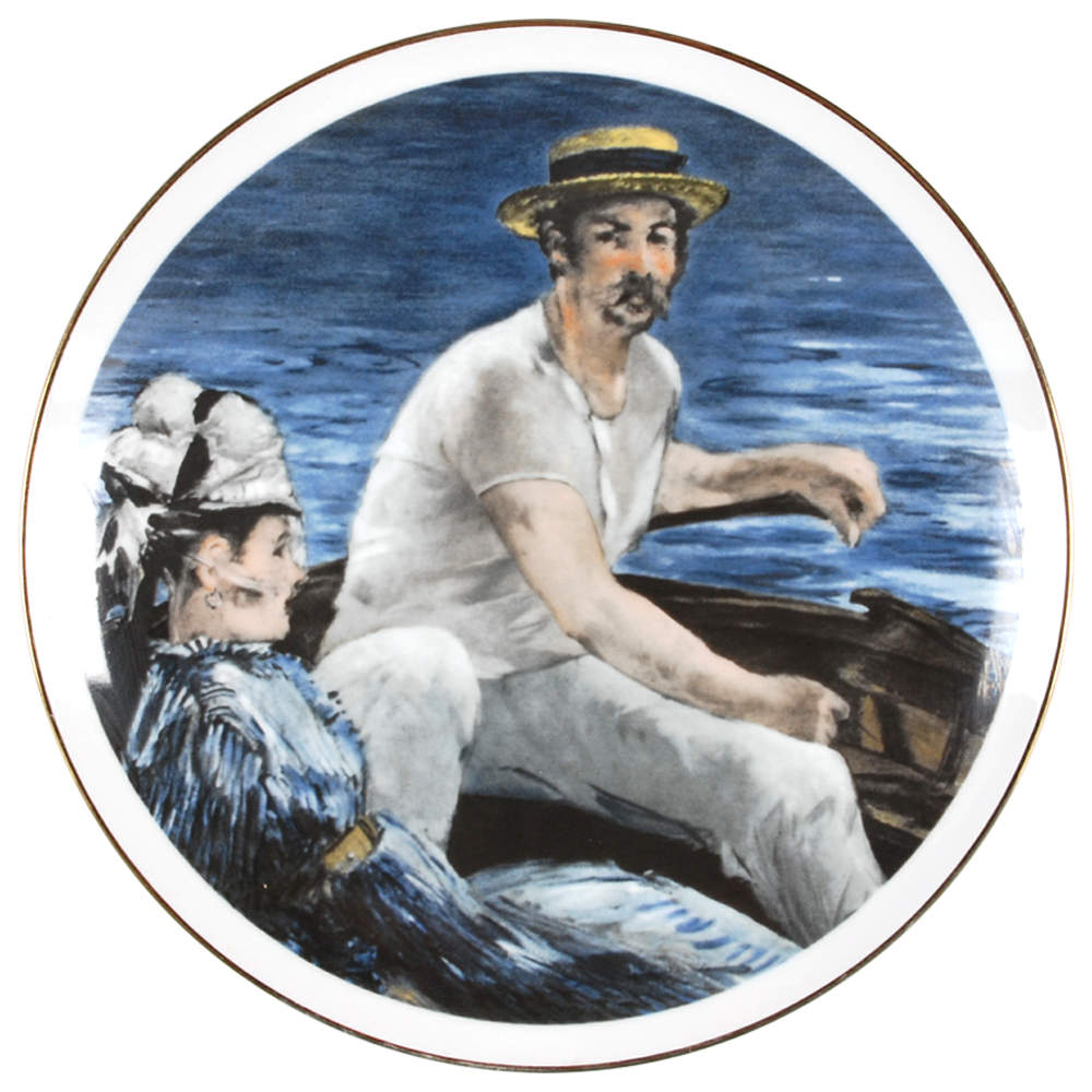 Us Historical Society Plates Boating By Edouard Manet - No Box by US Historical Society-1