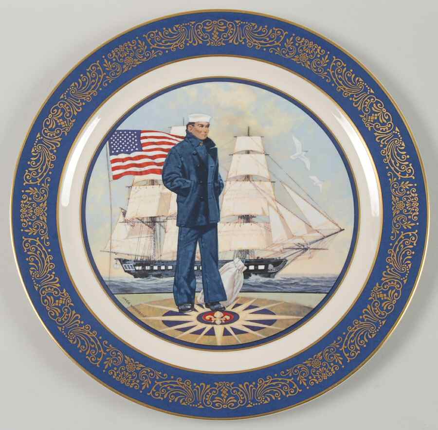 Us Historical Society Plates The Lone Sailor - No Box by US Historical Society-1