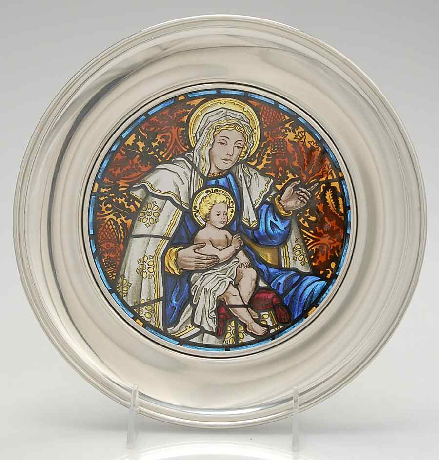 Stained Glass Cathedral Madonna And Child - No Box by US Historical Society-1
