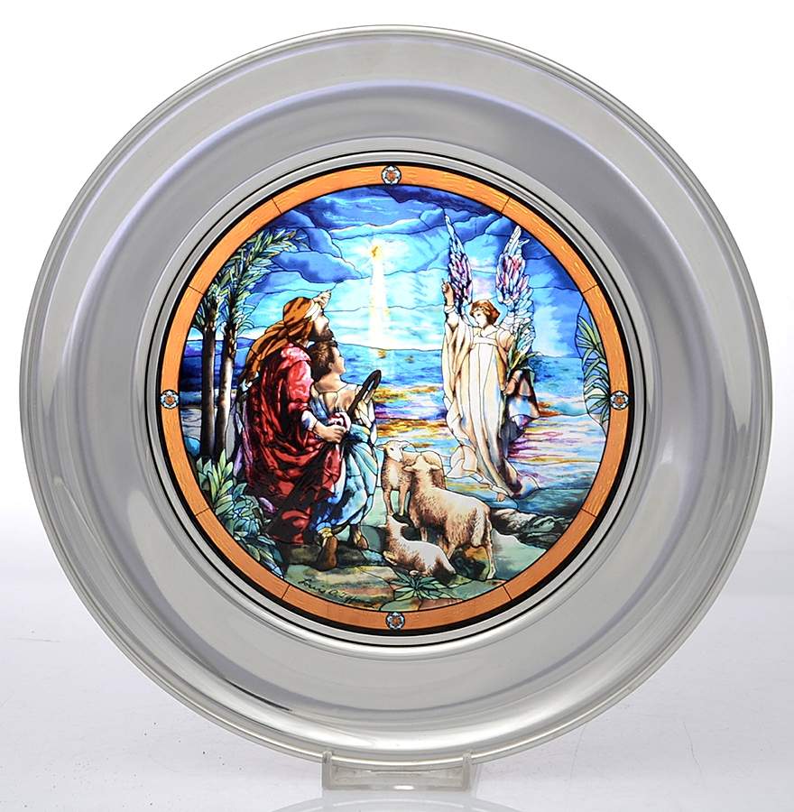 Stained Glass Cathedral The Angel And The Shepherds - No Box by US Historical Society-1