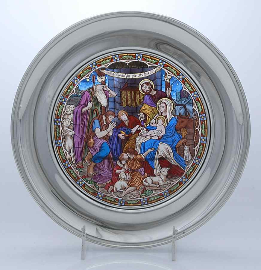 Stained Glass Cathedral Shepherds At Bethlehem - No Box by US Historical Society-1