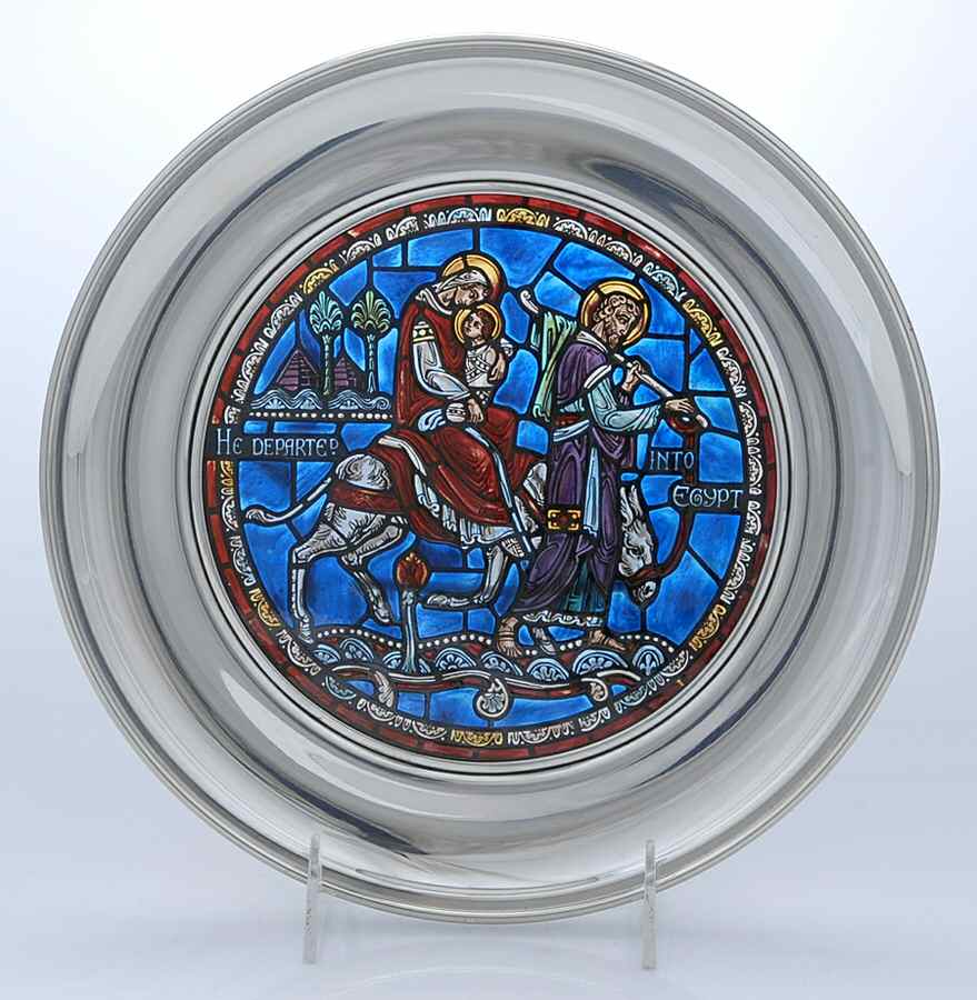 Stained Glass Cathedral Flight Into Egypt-St John's - Boxed by US Historical Society-1