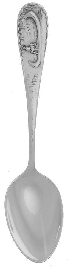 New York Souvenir Spoon Syracuse Ny- Hiawatha - No Box by Unknown Mfg Silver-1