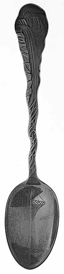New York Souvenir Spoon Niagara Falls - No Box by Unknown Mfg Silver-1