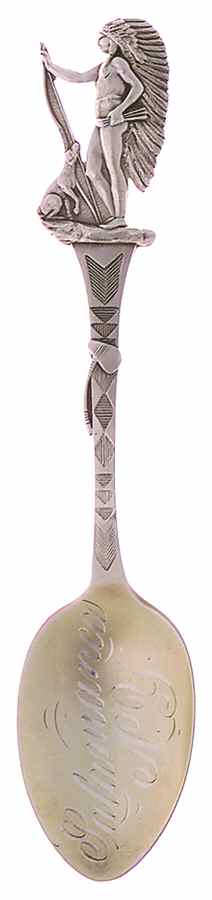 New York Souvenir Spoon Salamanca - No Box by Unknown Mfg Silver-1