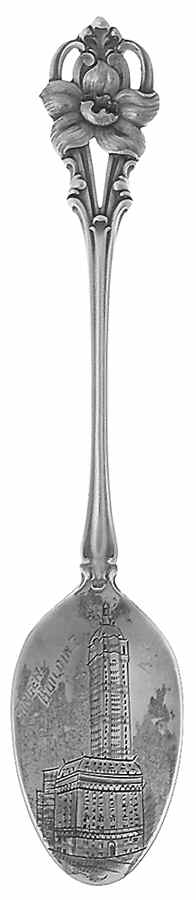 New York Souvenir Spoon Singer Building - No Box by Unknown Mfg Silver-1