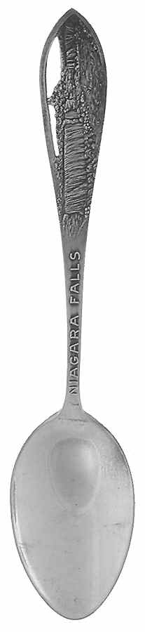 New York Souvenir Spoon Niagara Falls - No Box by Unknown Mfg Silver-1