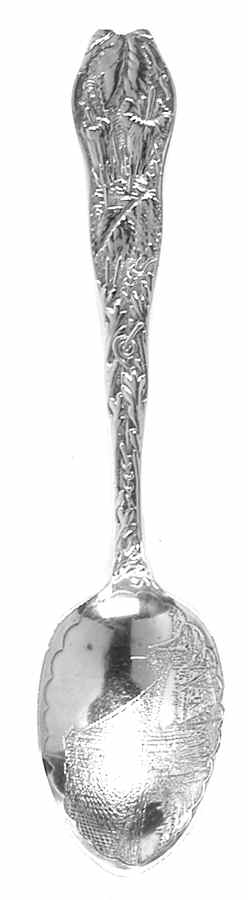 New York Souvenir Spoon Rifle Handle, Dated 1894 - No Box by Unknown Mfg Silver-1