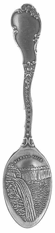 New York Souvenir Spoon Niagara Falls - No Box by Unknown Mfg Silver-1