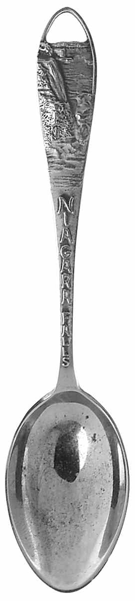 New York Souvenir Spoon Niagara Falls  - No Box by Unknown Mfg Silver-1