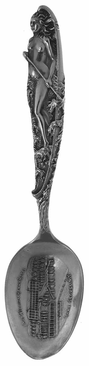 New York Souvenir Spoon Fort William Henry Hotel-Lake George - No Box by Unknown Mfg Silver-1