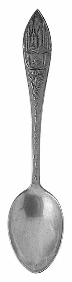 Utah Souvenir Spoon Salt Lake City - No Box by Unknown Mfg Silver-1