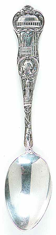 Utah Souvenir Spoon Salt Lake City - No Box by Unknown Mfg Silver-1